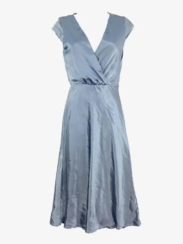 Billy J Cinderella Blue Satin Evening Dress Size 4