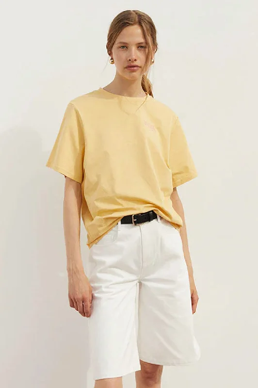 Blanca Melanie Tee - Yellow Mesh Blend Leather Blend Suede Blend