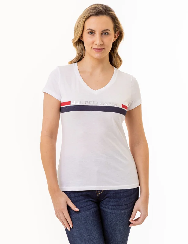 U.S. POLO ASSN. DUAL STRIPE T-SHIRT Striped Floral Plaid