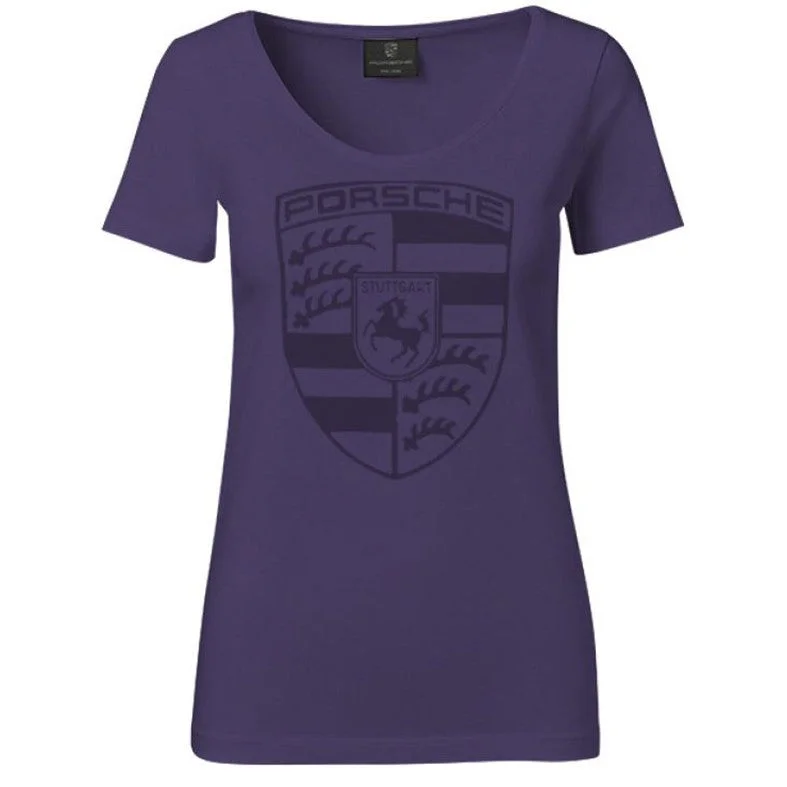 Porsche Crest Women's T-Shirt - Ultraviolet (US-market release) Modern Contemporary Chic