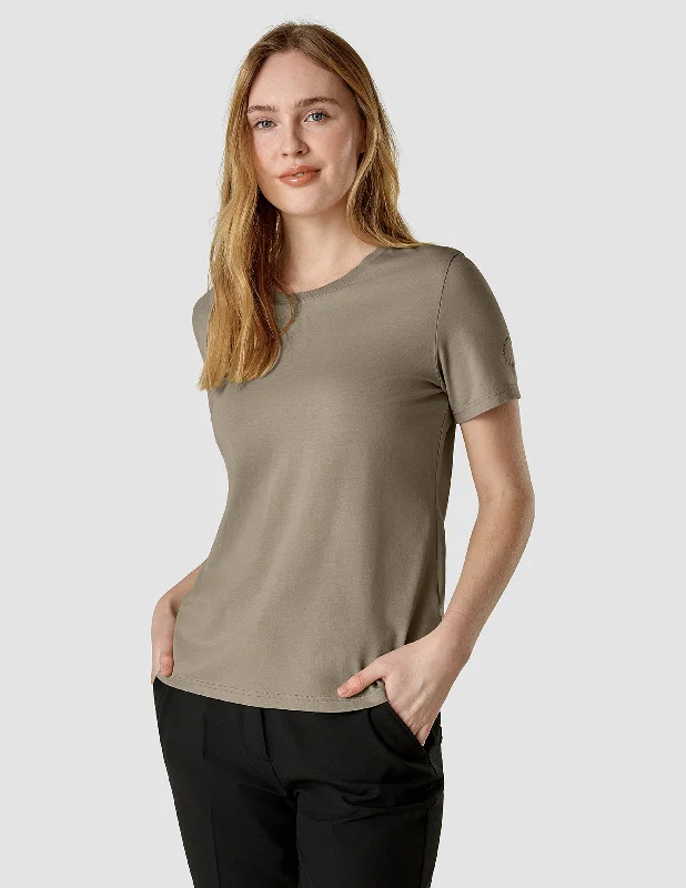 Supima Autograph T-shirt Latte Print Jacquard Patchwork