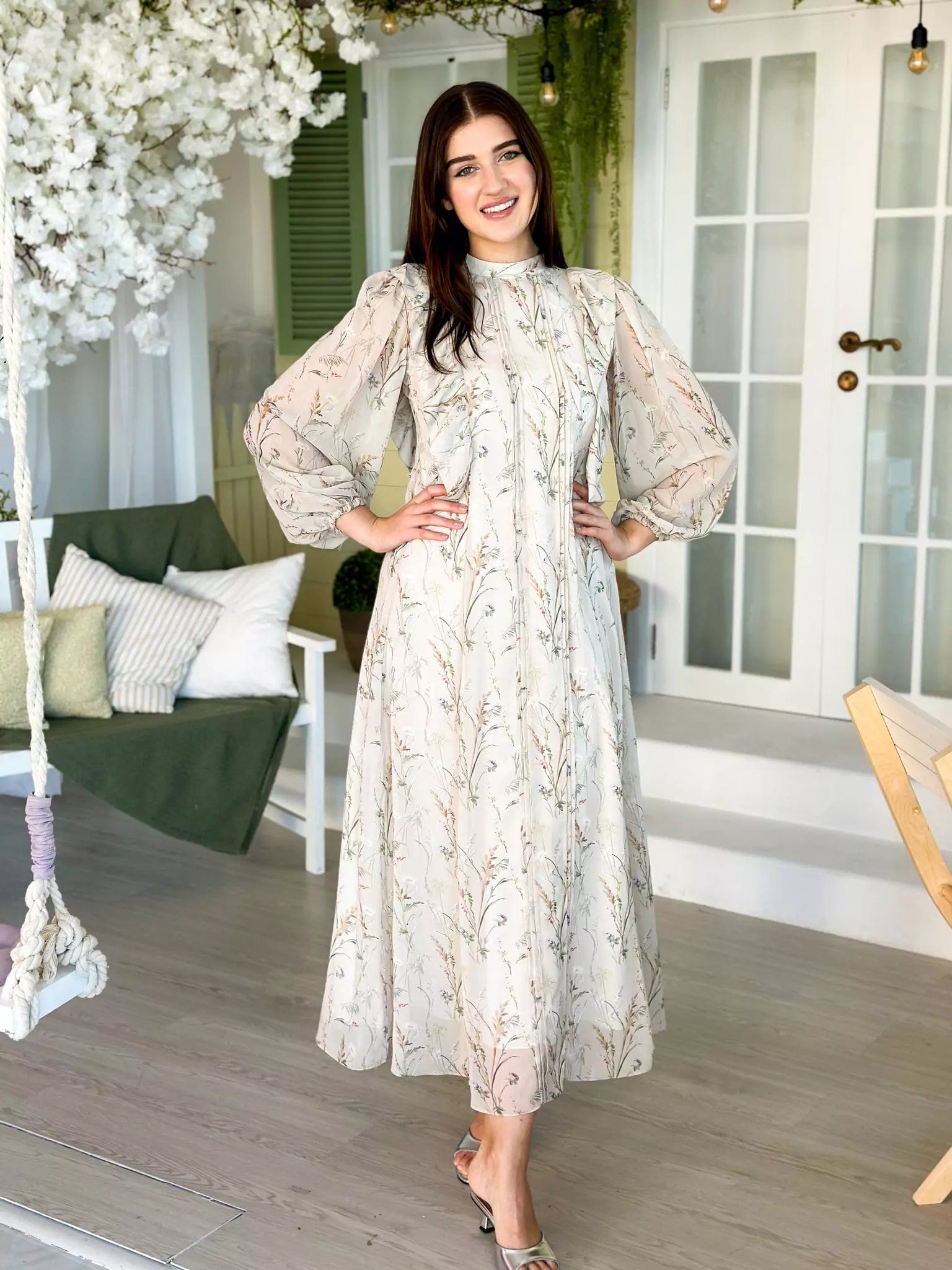 Cashmere Floral Dress Tropical Floral Skirt