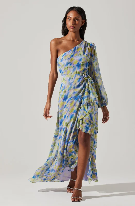 Sandersonia One Shoulder Maxi Dress