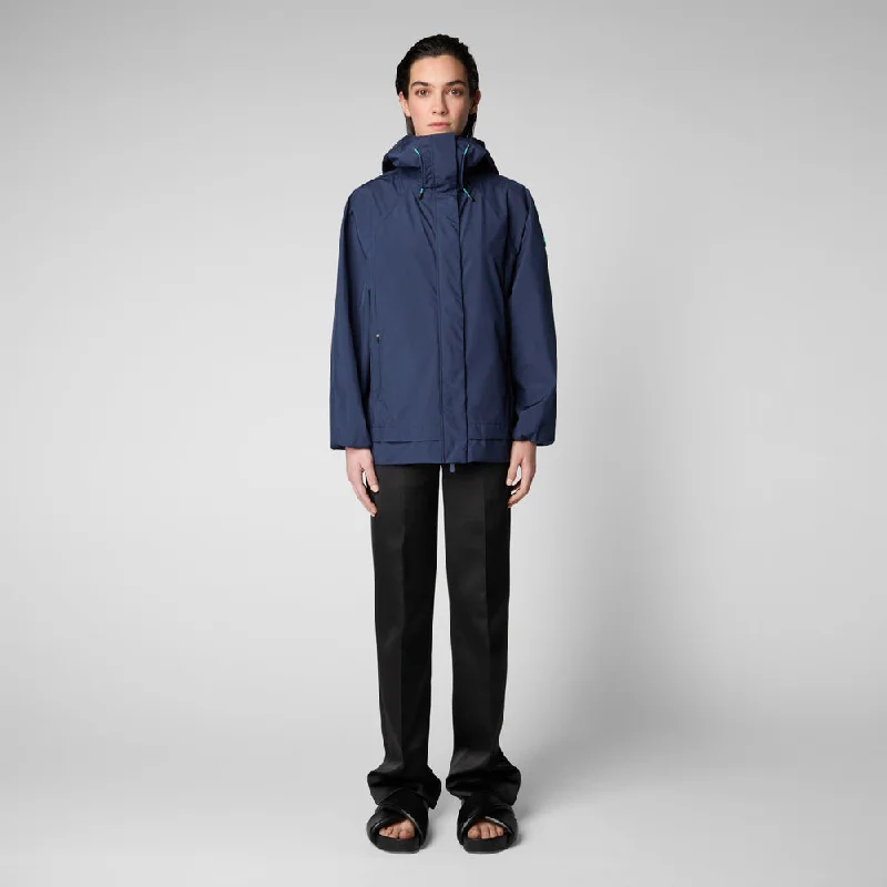 Women's Suki Hooded Rain Jacket In Navy Blue