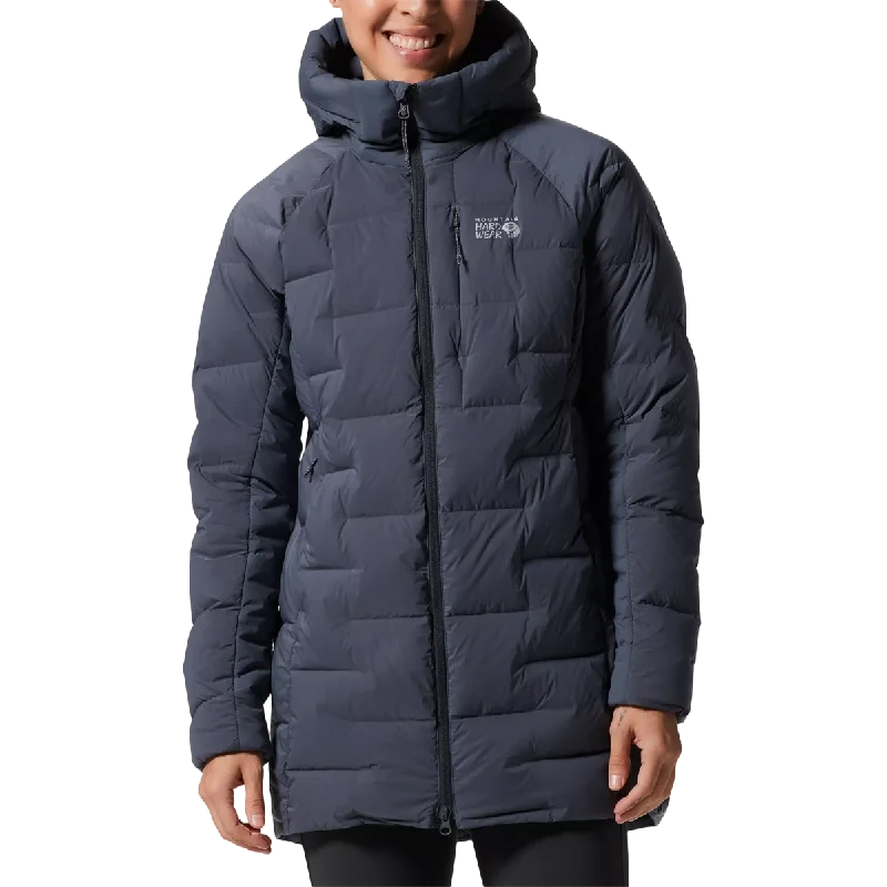 Women's Stretchdown Parka Hoodie Zip-Up Jacket Button-Up Jacket