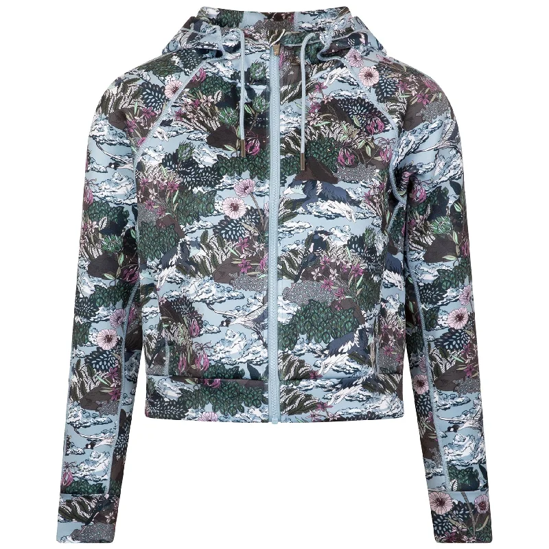 Womens In The Clouds Kristina Hoodie Wolf Blue - AW24 Hoodie with Applique Textured Unique