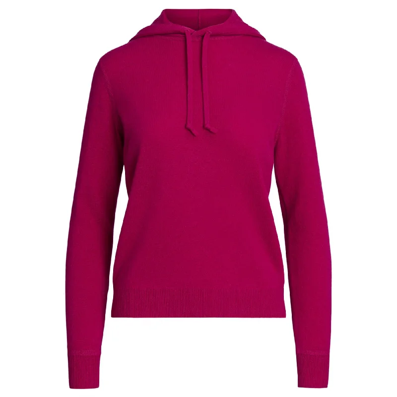 Womens RLX Cashmere Hoodie Fuchsia Berry - AW24