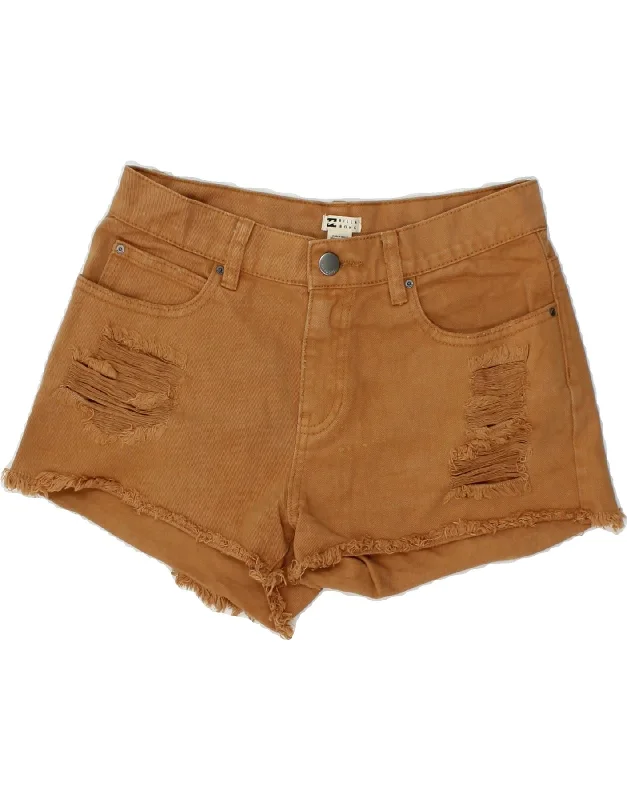 BILLABONG Womens Denim Shorts W26 Small  Brown Cotton Soft Pajama Shorts