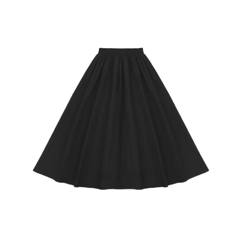 Black Maxi Taffeta Skirt