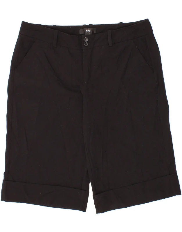 MOSSIMO Womens Stretch Chino Shorts US 12 Large W34  Black Polyester