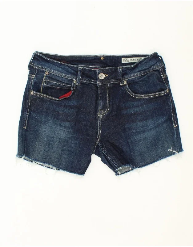 TOMMY HILFIGER Womens Rhonda Denim Shorts W32 Large  Blue Cotton Seamless Biker Shorts