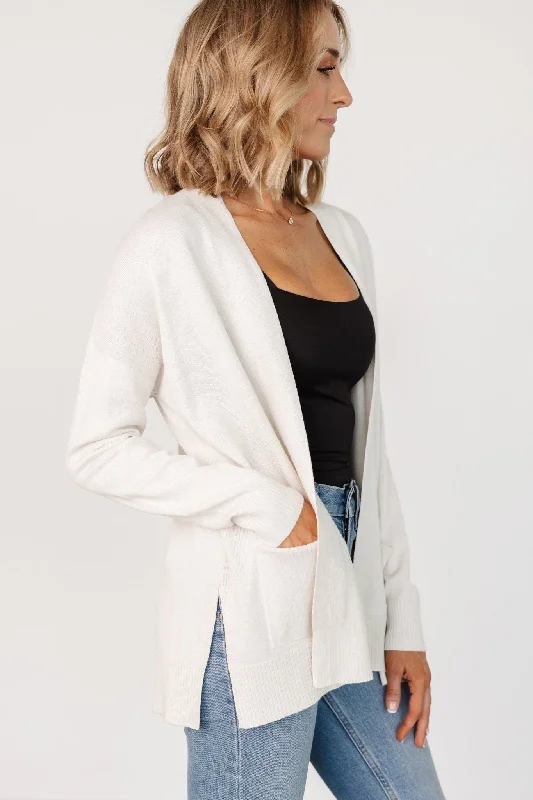 Bennett Pocket Cardigan | Ivory Relaxed Fit Sweater