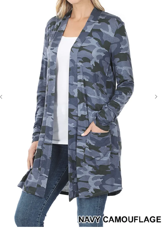 Camouflage Pocket Cardigan - 3 Colors Relaxed Chic Sweater
