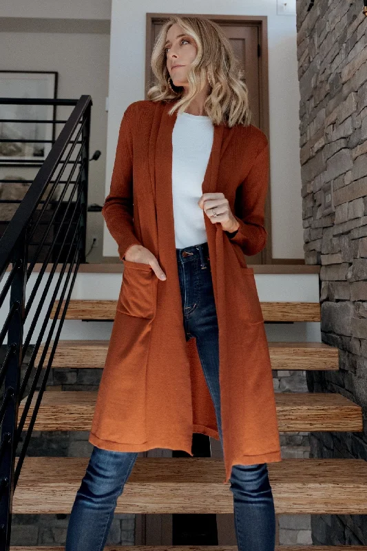 Central Park Cardigan | Rust