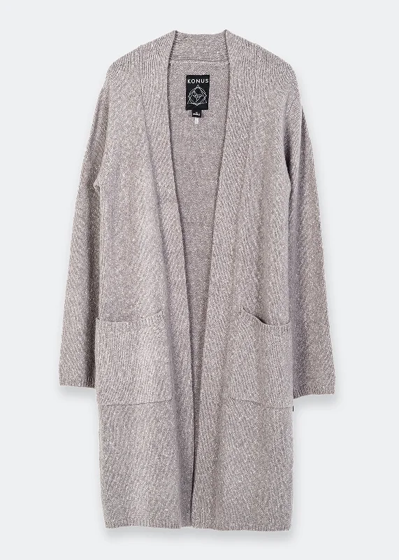Konus Unisex Knit Duster Cardigan Sweater Warm Relaxed Sweater