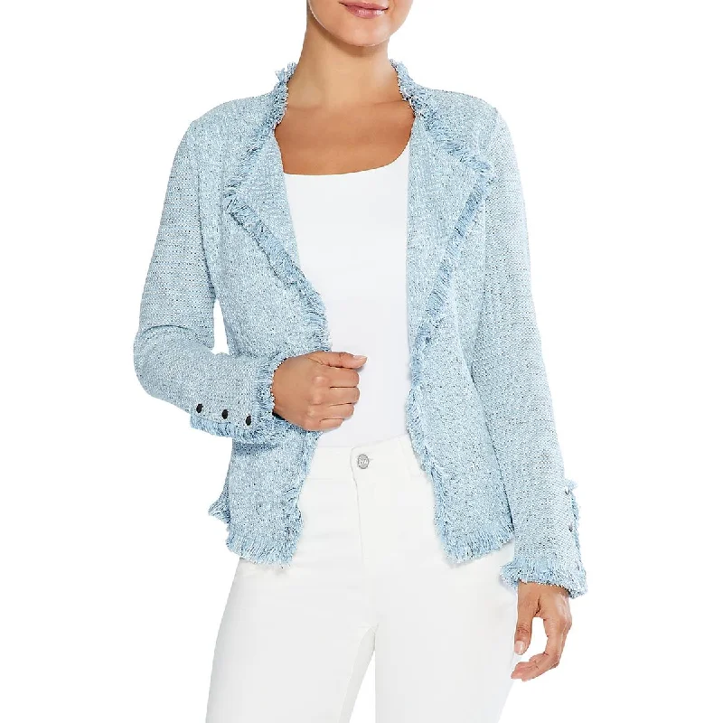 Nic + Zoe Womens   Cotton Fringe Open-Front Blazer Women's Custom Jacket