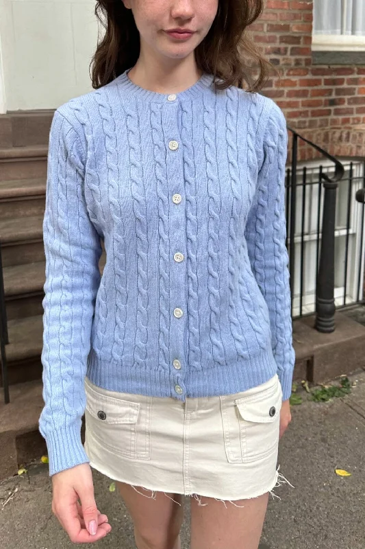 Olsen Wool Cable Knit Cardigan Elegant Slim Fit