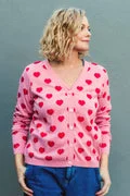 Sugarhill Willow Heart Cardigan Trendy Oversized Sweater