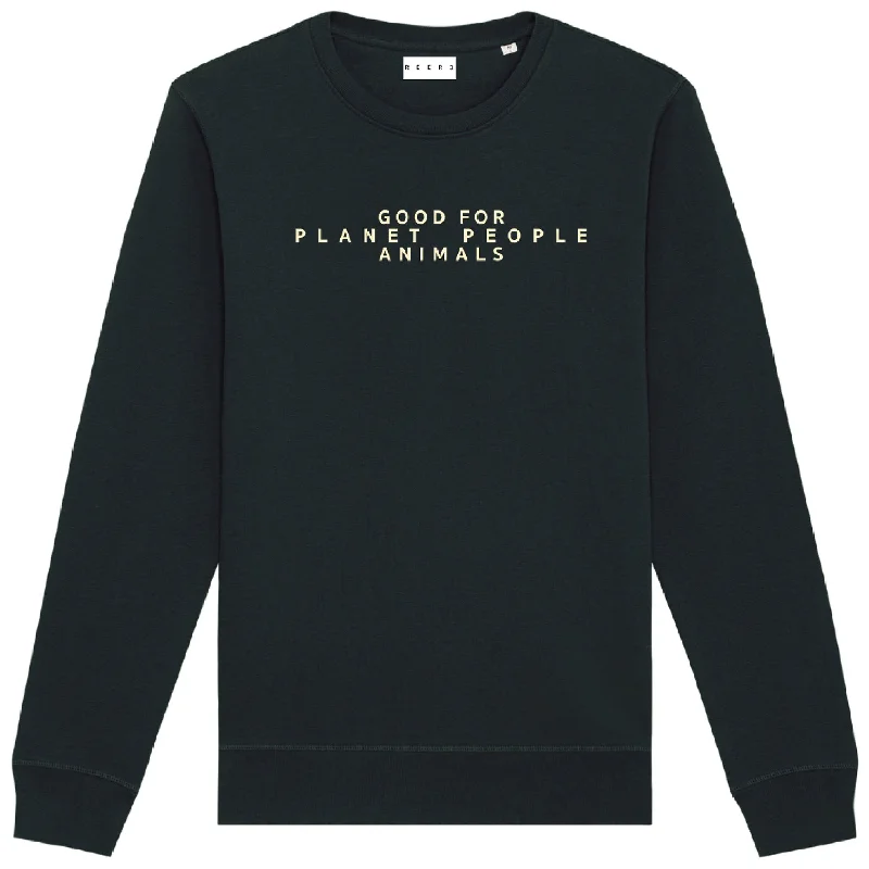 UNISEX STATEMENT SWEATSHIRT IN BLACK Classic Wool Sweater