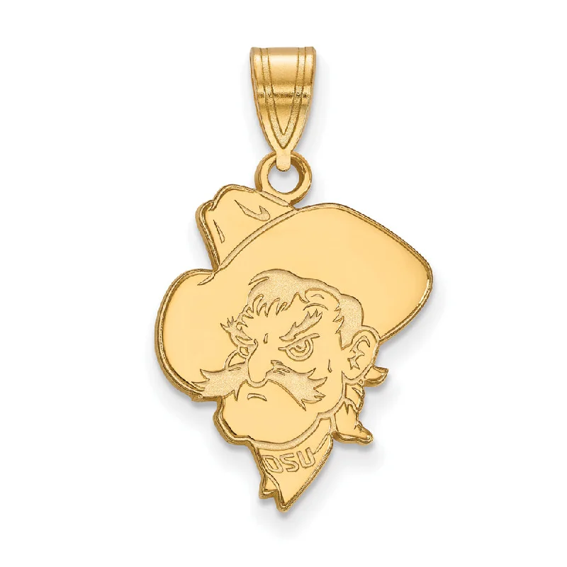 Final Call For Exquisite Jewelry At Reduced Rates 10k Yellow Gold Oklahoma State Large Pendant