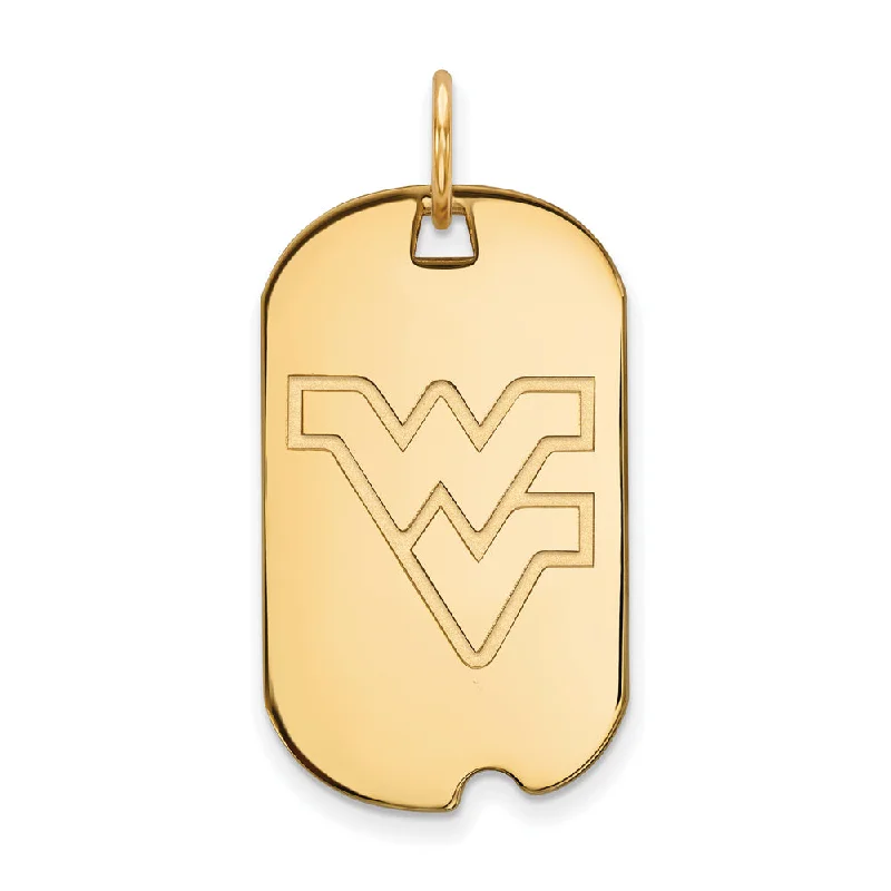 Buy More, Save More On Stunning Jewelry Pieces 10k Yellow Gold West Virginia U. Dog Tag Pendant