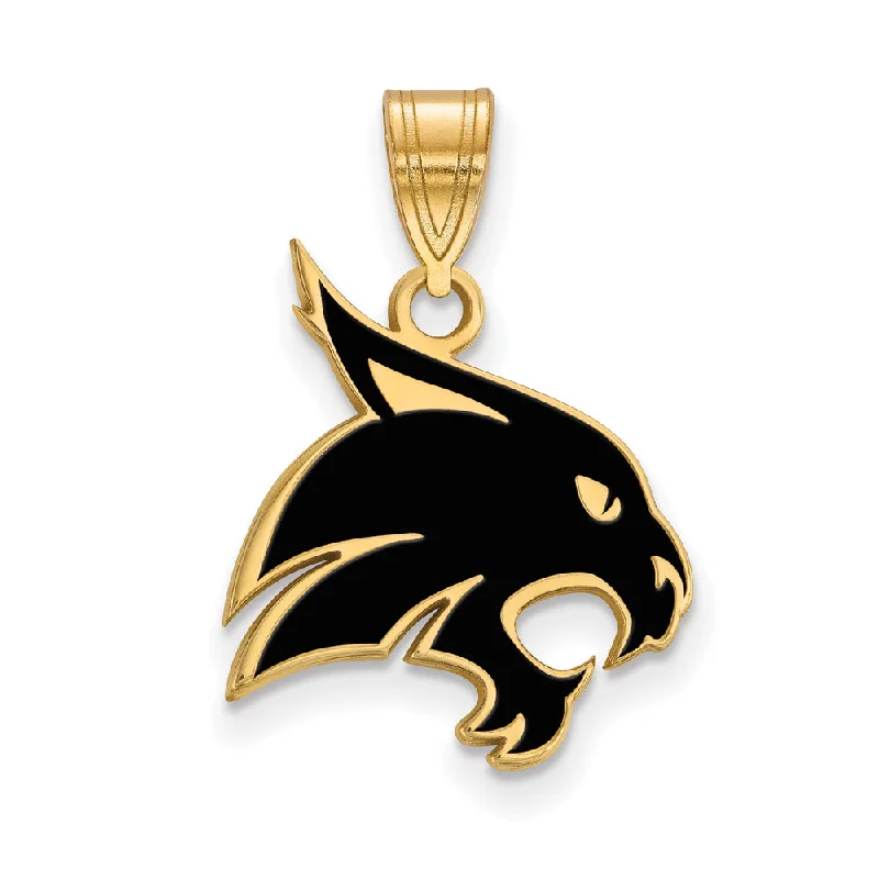 Fashion-Forward Jewelry At Exclusive Discounts 14k Gold Plated Silver Texas State Large Enamel Pendant