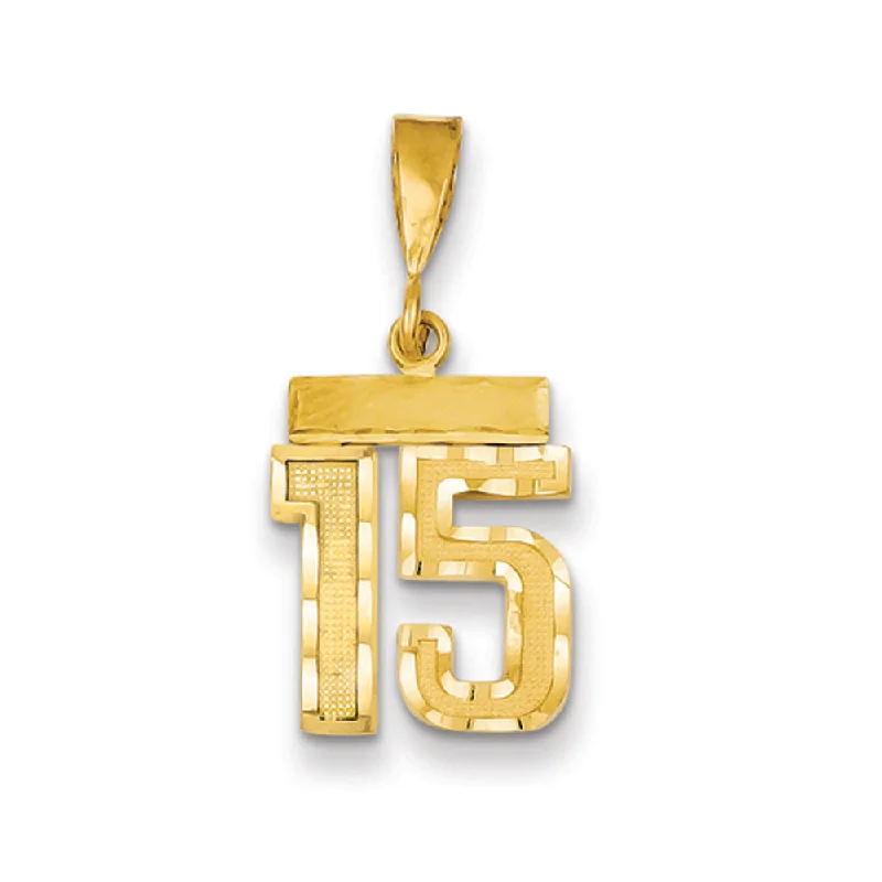 Fashion-Forward Jewelry At Incredible Prices 14k Yellow Gold, Varsity Collection, Small D/C Pendant Number 15