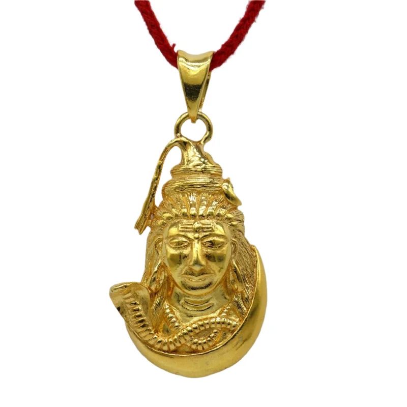 Don't Miss Out On Bestselling Jewelry At Special Prices 925 sterling silver amazing gold polished idol Lord Shiva pendant, excellent gifting unisex locket pendant customized jewelry nsp617