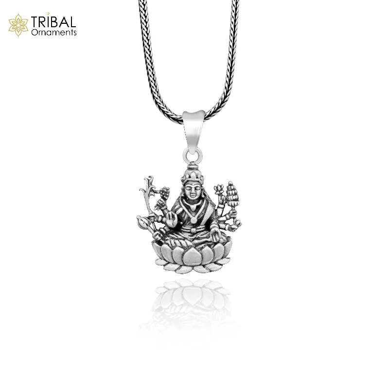 Luxury Meets Affordability – Jewelry Sale Now Live 925 sterling silver unique design Goddess Laxmi mataji pendant, goddess pendant locket personalized jewelry tribal jewelry ssp539