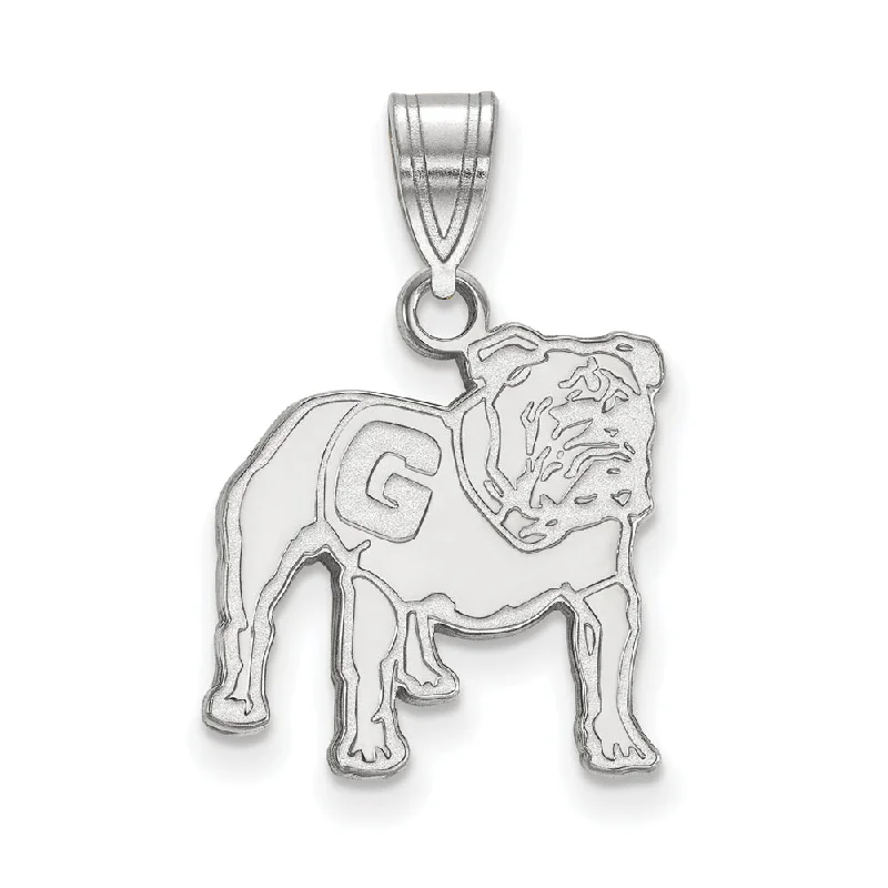 Affordable Gold-Plated Jewelry For Modern Fashion Sterling Silver U. of Georgia Medium Mascot Logo Pendant