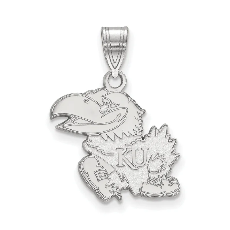 Shine Without Limits – Jewelry Sale Happening Now Sterling Silver U. of Kansas Medium Mascot Pendant